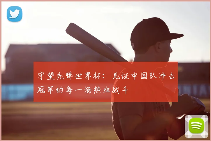 守望先锋世界杯:见证中国队冲击冠军的每一场热血战斗